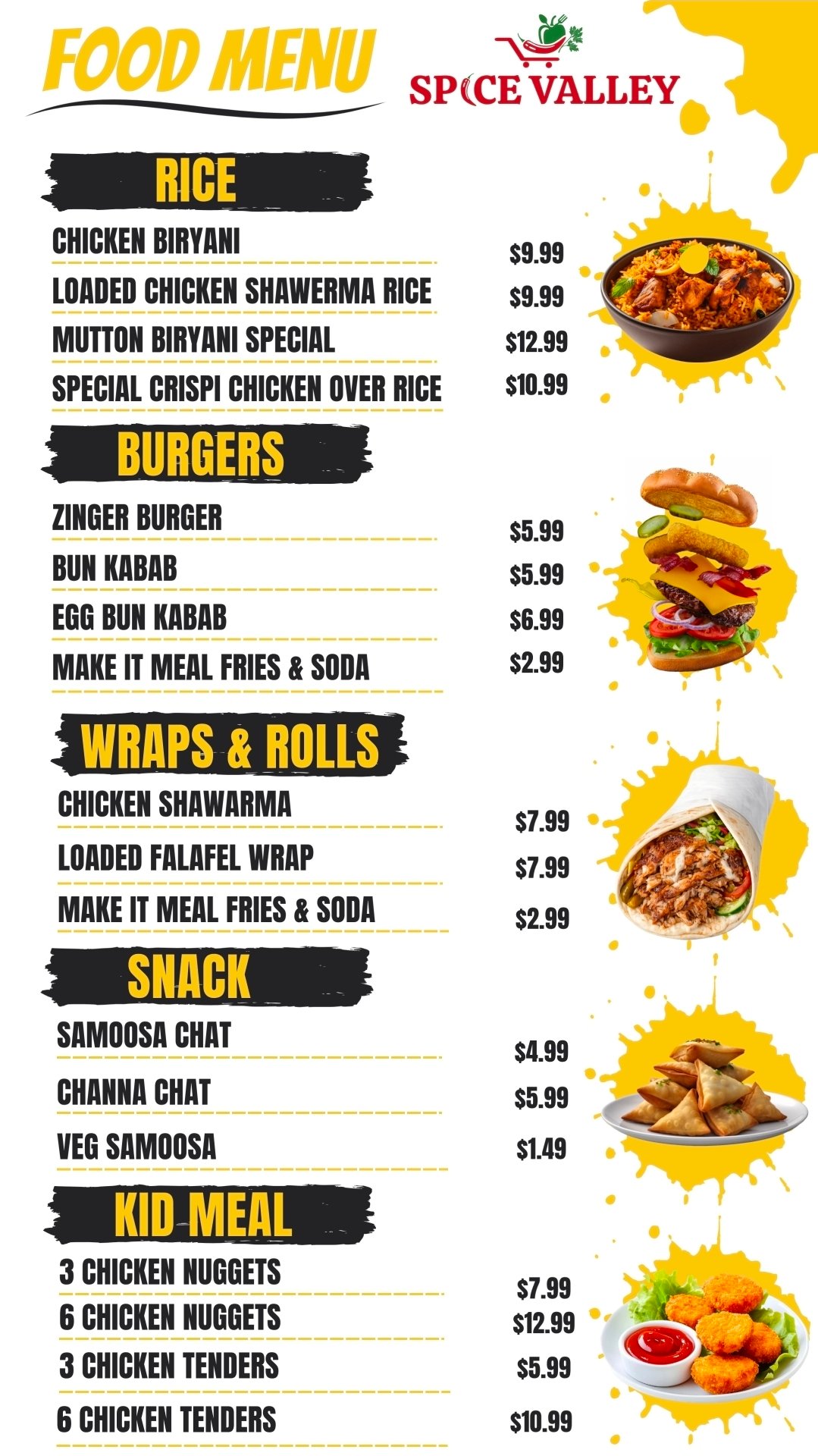 Prepared food favorites from Spice Valley Cafe